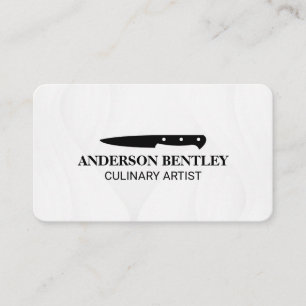 Tarjeta De Visita Artes Culinarias   Cuchillo
