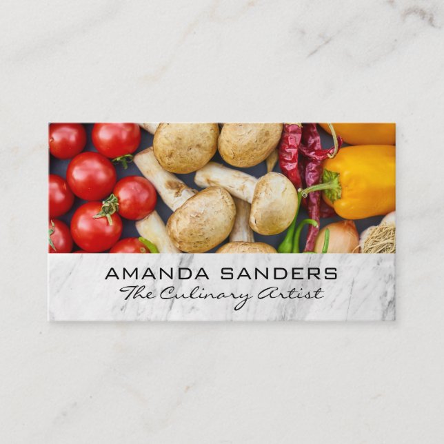 Tarjeta De Visita Artes culinarias | Frutas y hortalizas (Anverso)