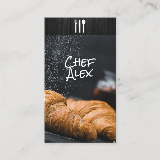 Tarjeta De Visita Artes culinarias | Pastry Chef (Anverso)