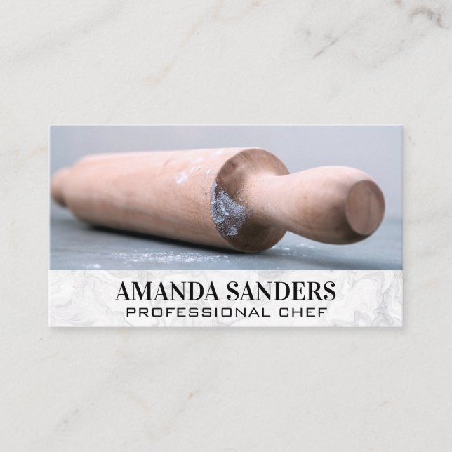 Tarjeta De Visita Artes culinarias | Rolling Pin (Anverso)