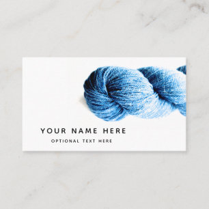 Tarjeta De Visita Artes de fibra de punto de yartán azul arte moder