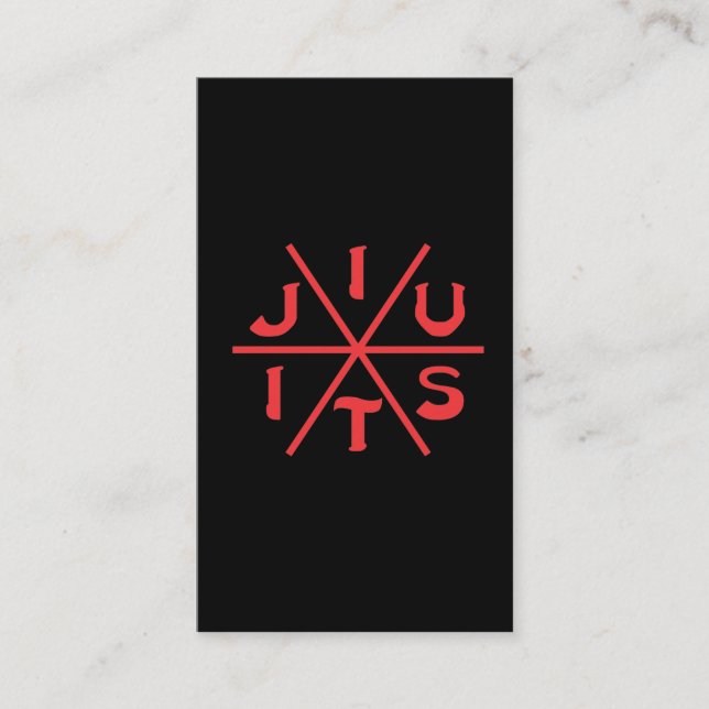 Tarjeta De Visita Artes marciales BJJ brasileña Jiu Jitsu lucha (Anverso)
