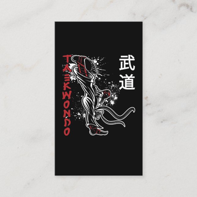 Tarjeta De Visita Artes marciales de Taekwondo (Anverso)
