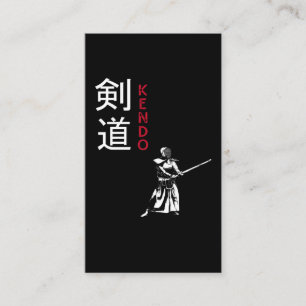 Tarjeta De Visita Artes marciales japonesas de Kendo