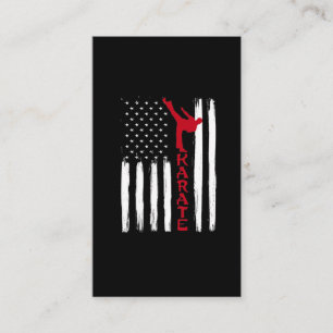 Tarjeta De Visita Artes marciales norteamericanas banderas de karate
