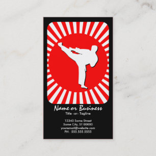 Tarjeta De Visita artes marciales : rayos rojos