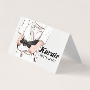 Tarjeta De Visita Artes marciales Sensei Cinturón negro