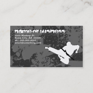 Tarjeta De Visita artes marciales: siluetas del grunge: