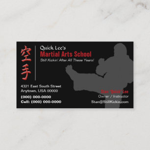 Tarjeta De Visita Artes marciales/tarjeta de visita del karate