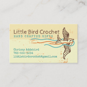 Tarjeta De Visita Artesanía casera de hilados de aves
