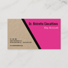 Tarjeta De Visita Artesanía Negra Geométrica Gruesa