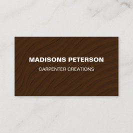 Tarjeta De Visita artesano Madera madera Carpintería Construcción