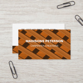 Tarjeta De Visita artesano Madera madera Carpintería Construcción