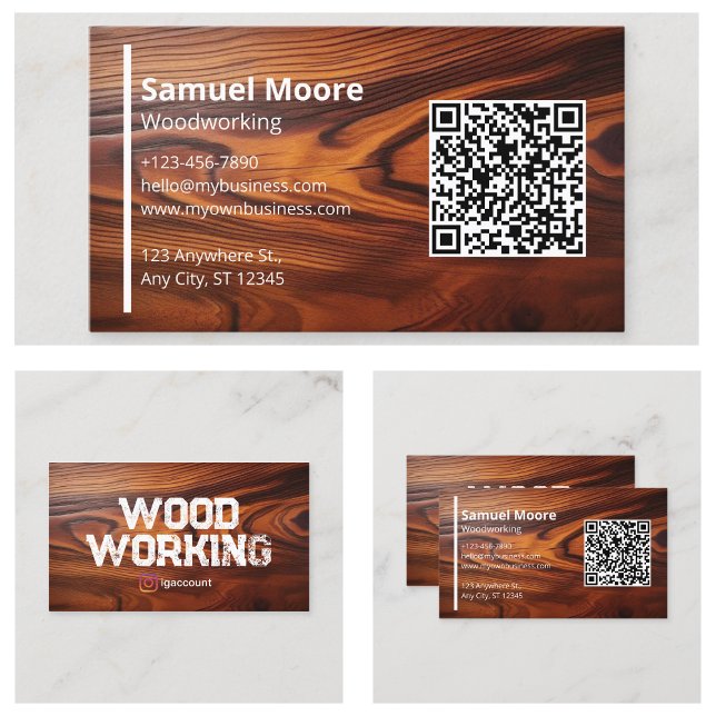 Tarjeta De Visita Artesanos de la madera (Woodworking Artisans Business Card
)