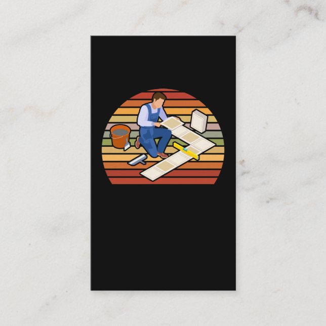 Tarjeta De Visita Artesanos de mosaico de estilo vitícola de la bald (Anverso)