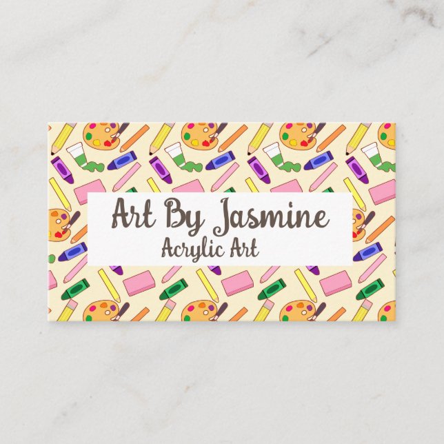 Tarjeta De Visita Artículos de arte coloridos (Anverso)
