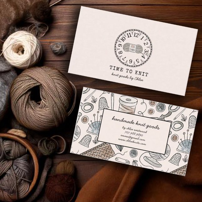 Tarjeta De Visita Artículos de Knit hechos a mano (Subido por el creador)