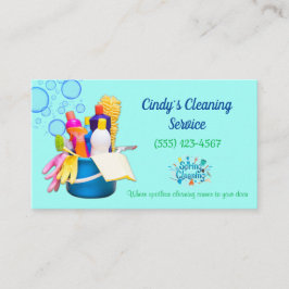 Tarjeta De Visita Artículos de limpieza Diseño Servicios de limpieza