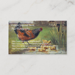 Tarjeta De Visita Artículos de pollo y fotografía antiguos
