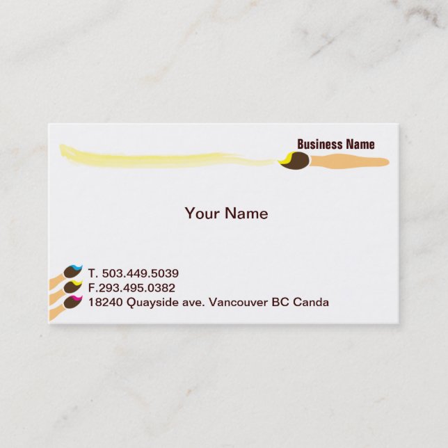 Tarjeta De Visita artista (Anverso)