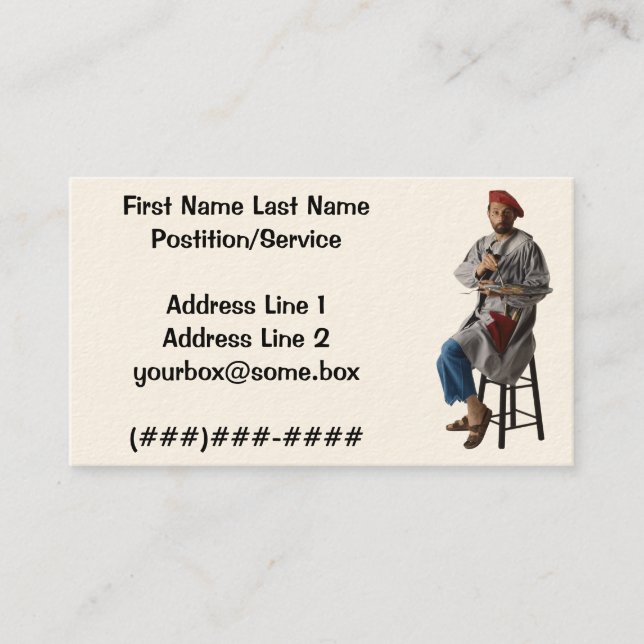 Tarjeta De Visita Artista (Anverso)