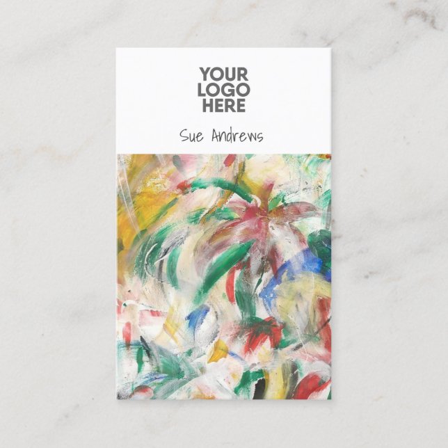 Tarjeta De Visita Artista abstracto personalizado Añadir su propio l (Anverso)