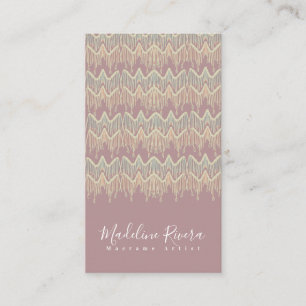 Tarjeta De Visita Artista Boho Macramé Arte Hecho a Mano Diseñador R