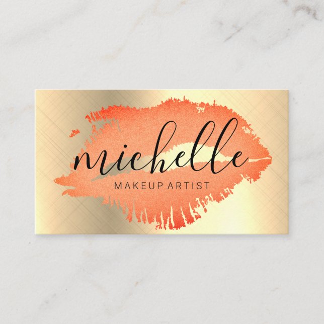 Tarjeta De Visita Artista contemporáneo de maquillaje | Kiss Stain M (Anverso)