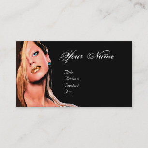 TARJETA DE VISITA ARTISTA COSMÉTICO DE MAKEUP DE BELLEZA DE PELO MON