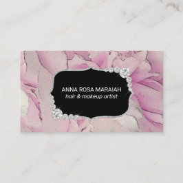 Tarjeta De Visita *~* Artista de belleza de lavanda rosa Floral de d