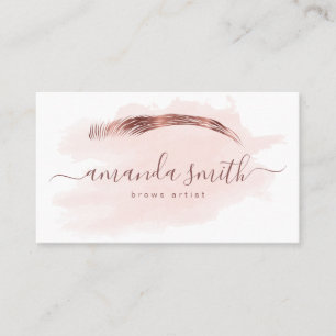 Tarjeta De Visita Artista de brotes en color oro rosa