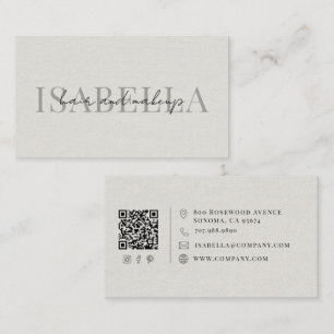 Tarjeta De Visita Artista de Cabello y Maquillaje Moderno con Foto e