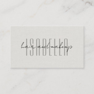Tarjeta De Visita Artista de Cabello y Maquillaje Moderno Foto con G