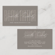 artista de cejas tipografía moderna script taupe