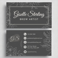 Artista de cuerdas Moody Carbón Carbón Gris Floral