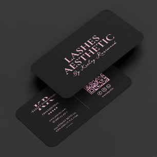 Tarjeta De Visita Artista de Extensiones de Pestañas Estéticas Maqui