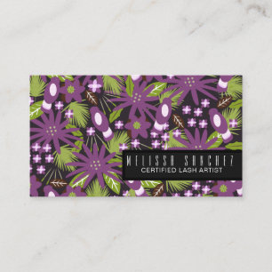 Tarjeta De Visita Artista de extensiones de pestañas Maquilladora Tr