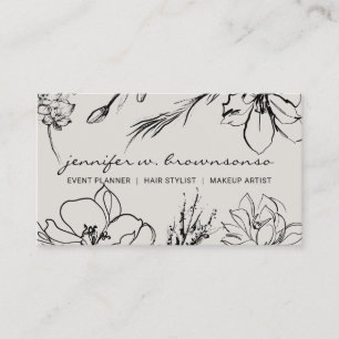 Tarjeta De Visita Artista de firma botánica