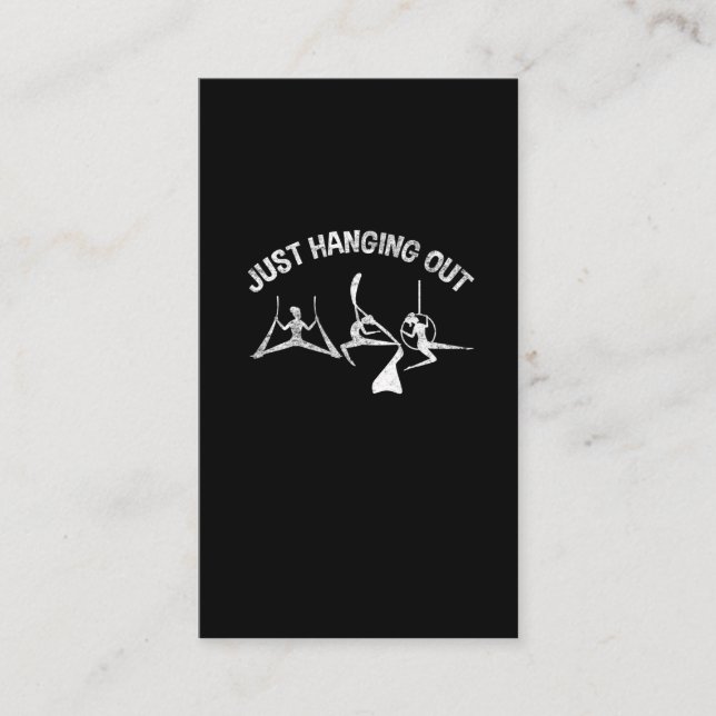 Tarjeta De Visita Artista de gimnasia aérea de yoga bailó Chica aere (Anverso)