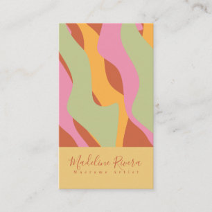 Tarjeta De Visita Artista de Groovy Waves Diseñador Artesanal Hecho 