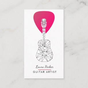 Tarjeta De Visita Artista de guitarra reproductor de música DJ Geomé