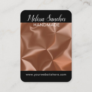 Tarjeta De Visita Artista de joyería de seda negra elegante hecha a