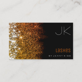 Tarjeta De Visita Artista de latigazos Luminoso Purpurina dorado est