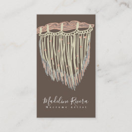 Tarjeta De Visita Artista de macramé Arte hecho a mano Diseñador