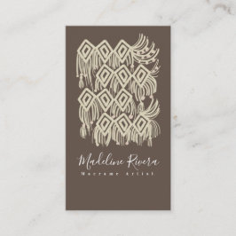 Tarjeta De Visita Artista de macramé Diseñador Hecho a Mano