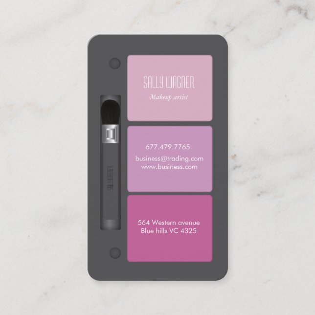 Tarjeta De Visita Artista de maquillaje (Anverso)