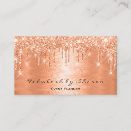 Tarjeta De Visita Artista de maquillaje azota a Purpurina Drin Coral