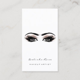 Tarjeta De Visita Artista de maquillaje azota a Purpurinas Rosas Ojo