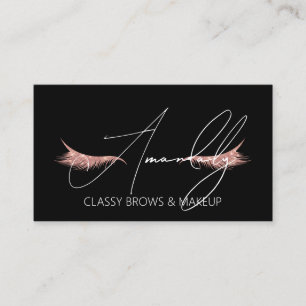 Tarjeta De Visita Artista de maquillaje azota al Rosa de microcuchil