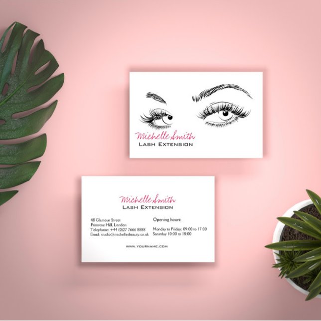 Tarjeta De Visita Artista de maquillaje azota los brotes negro y bla (Subido por el creador)